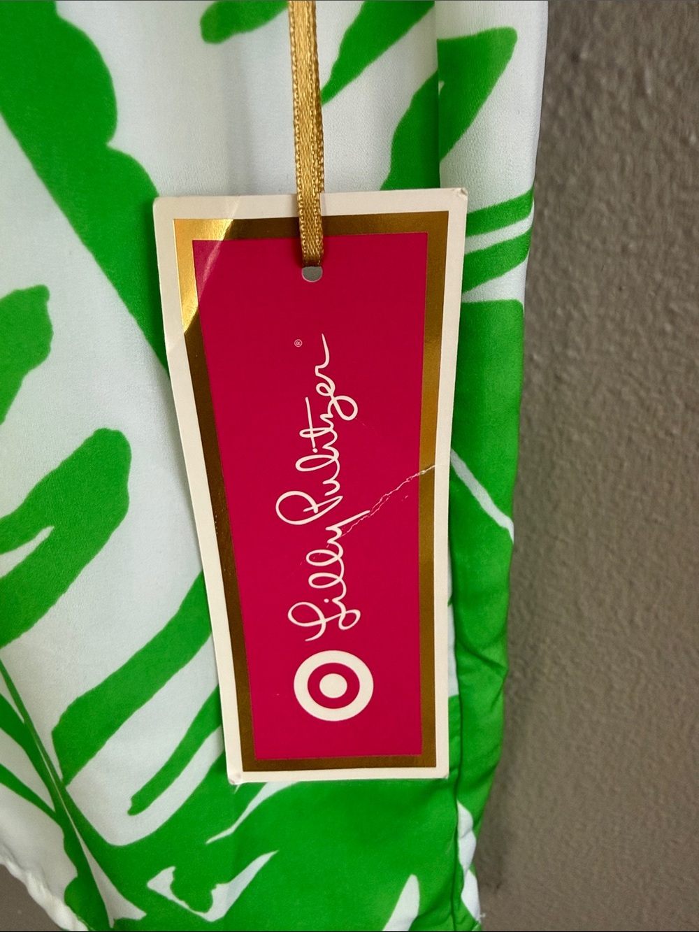 Lilly Pulitzer for Target Green and White Tropical-Print Shift Dress - Picture 3 of 4